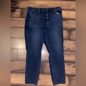 American Eagle Outfitters Dark Blue High-Rise Skinny Jeans